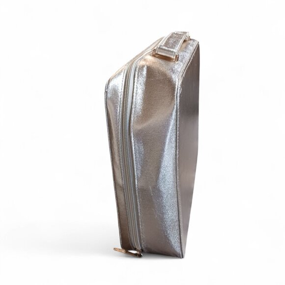 Lancôme Gold Train Case Makeup Bag – Rose Detail – Carrying Handle – Never Used - Picture 4 of 14